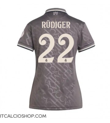 Real Madrid Antonio Rudiger #22 Terza Maglia Femmina 2024-25 Manica Corta